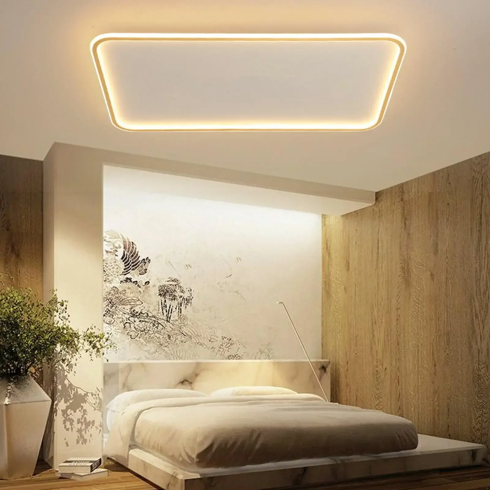 

Nordic Minimalism Modern Dimmable LED Strips Ceiling Light Chandelier Lamp Flush Mount Pendent Light Lamp