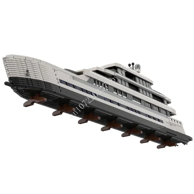 16189 pièces MOC grand Yacht de luxe Puzzle personnalisé modèle de navire de guerre ensemble technique bricolage assemblage créatif enfants Puzzle jouet cadeau de noël