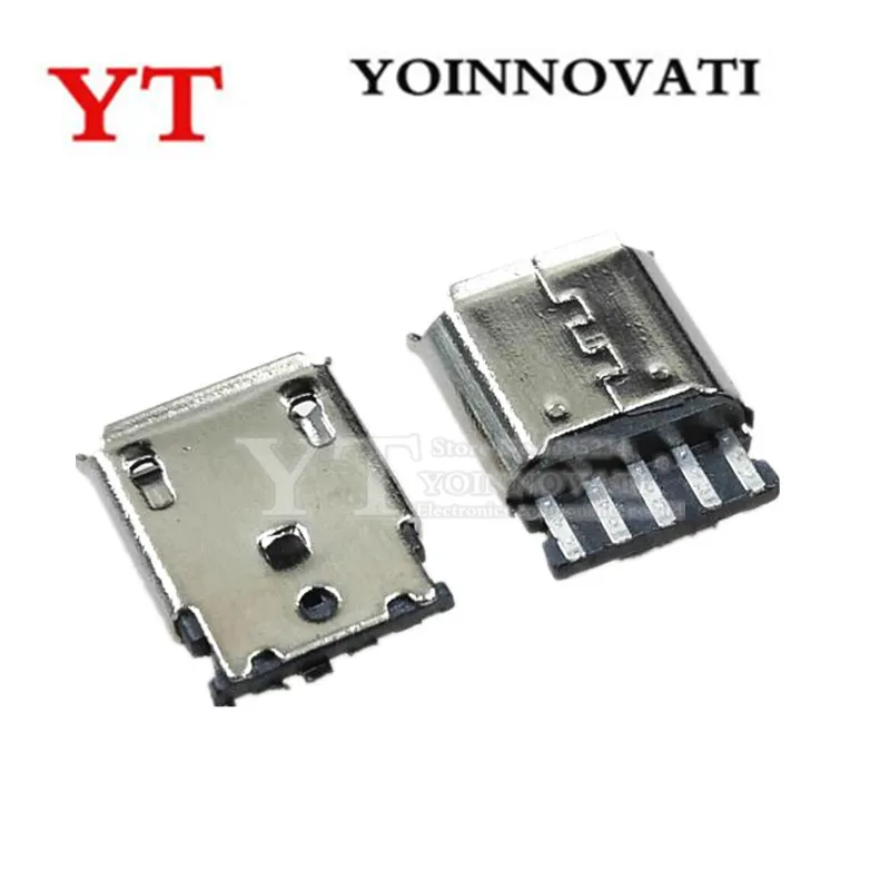 20pcs/lot Micro USB 5pin Female Socket Connector Welding Type for Tail Charging Mobile Phone