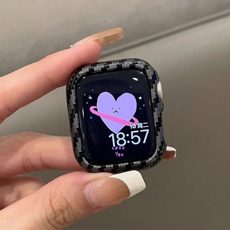 Leopard Print Cover for Apple Watch Case 45mm 44mm 41mm 42mm 40 38 49 Screen Protector for Iwatch Serie10 9 8 7 6 SE Accessories