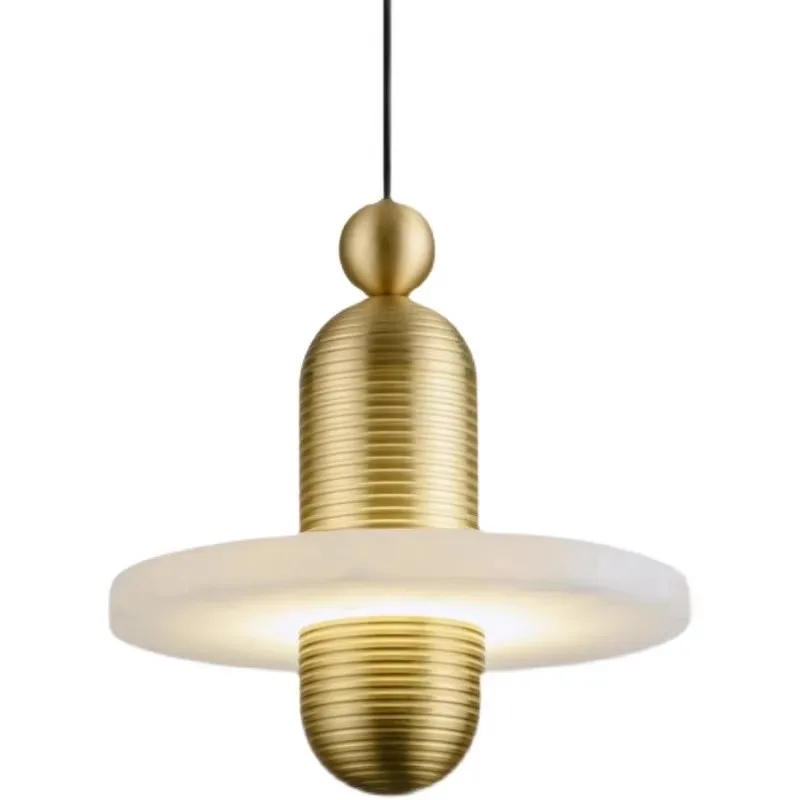 

Creative Modern Simple Light Luxury Lighting Fashion Bar Counter Bedroom Bedside Marble Single Head Restaurant Chandelier