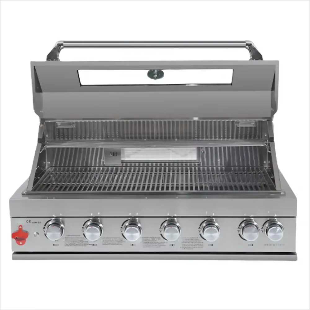 Mobile kitchen barbecue gas 304 stainless steel desktop grill baking tray Outdoor garden built-in barbecue grill