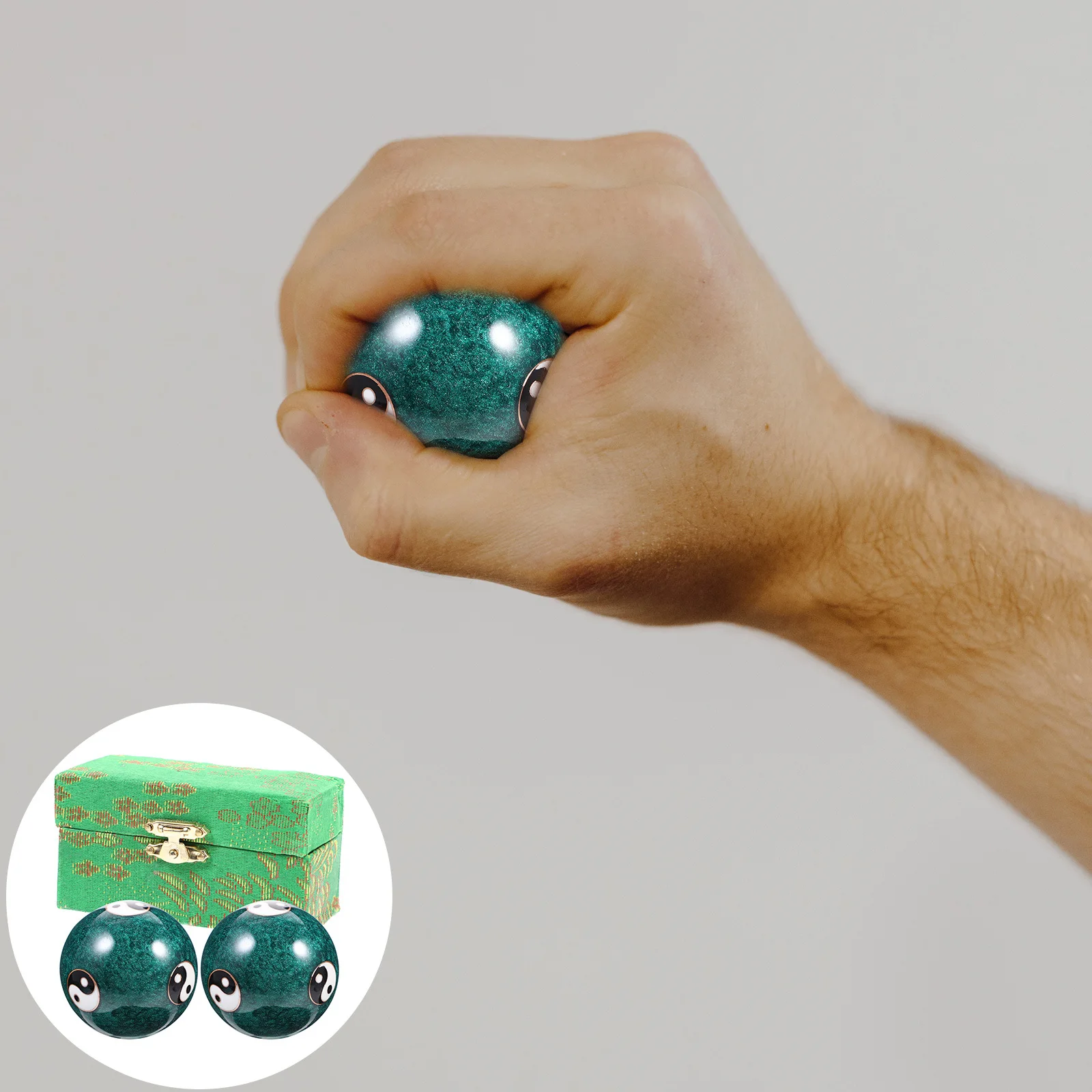 

2 шт., массажные шарики для рук, металлические гандболы, инструмент для фитнеса и массажа, стимулирующие ладони, мячи для упражнений для рук