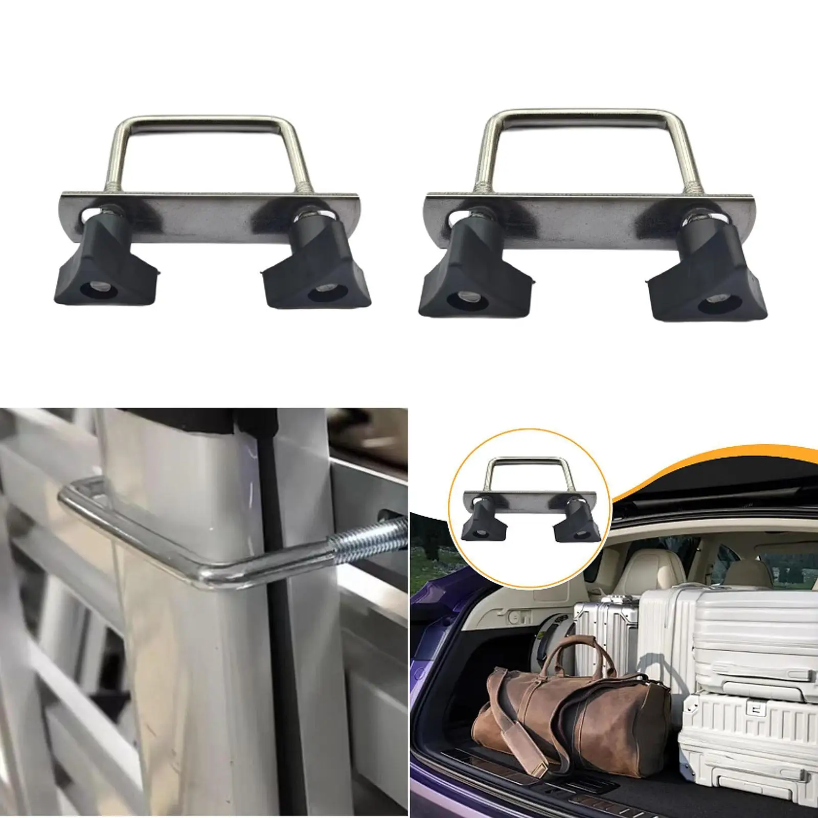 

Roof Box U Bolt Clamp, Easy to Install, Spare Parts Hardware, Practical, Durability Stainless Steel Roof Luggage Rack Clamp