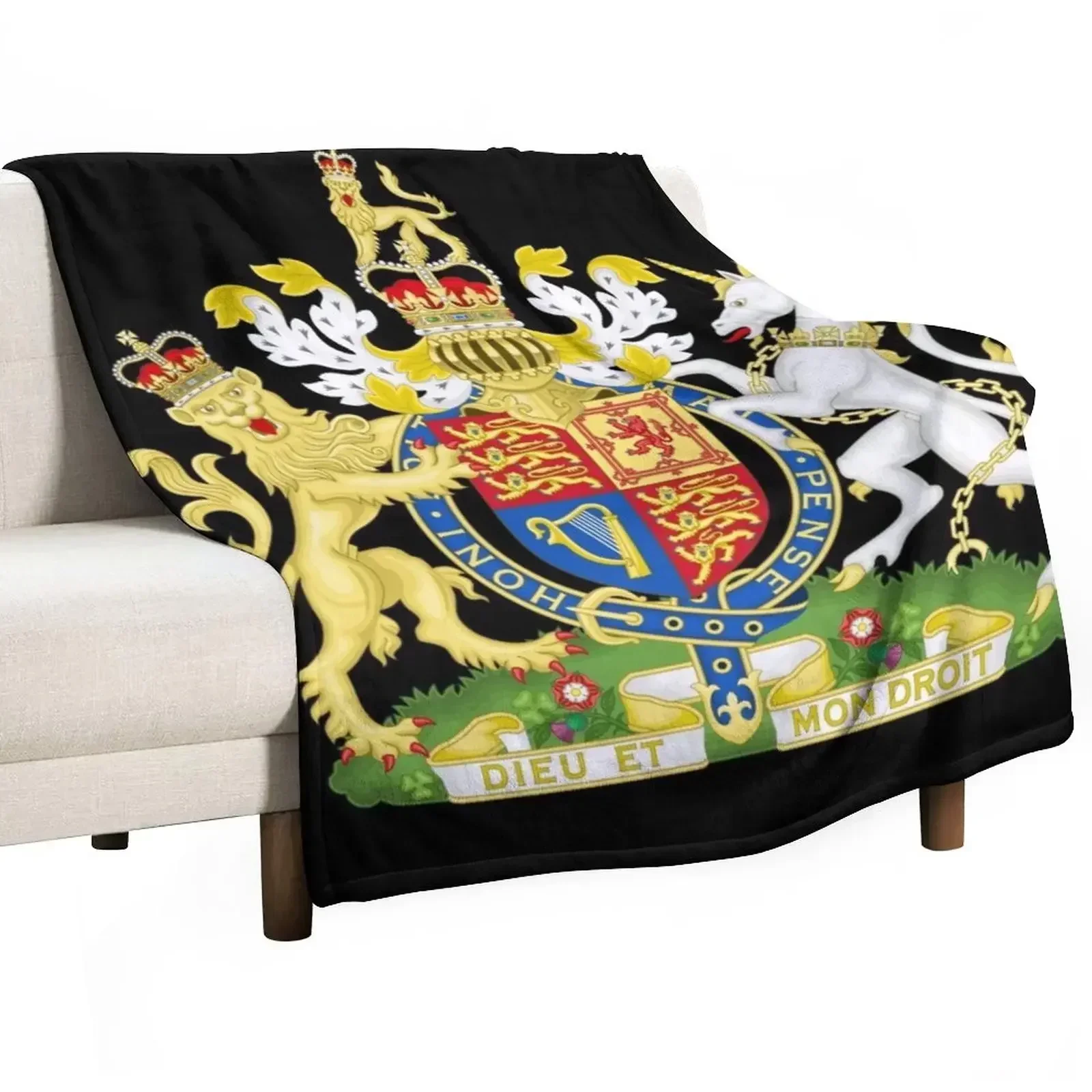 

UK royal coat of arms Throw Blanket Luxury Brand Moving Luxury Throw for babies Blankets