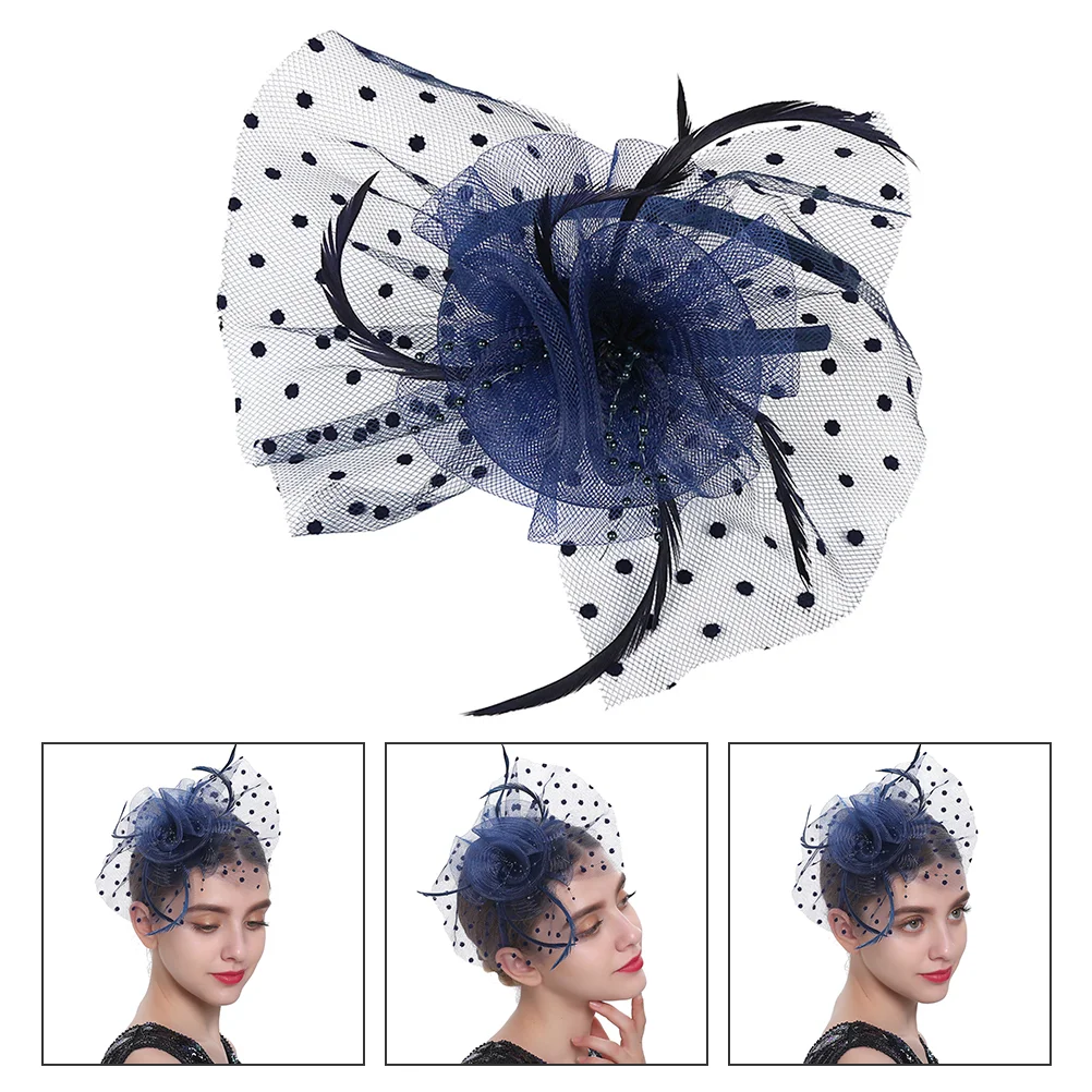 

Lace Flower Hat Fascinator Headbands Wedding Hair Black Cocktail Cosplay Headdress Mesh Hoops HatHair Party Headwear Woman