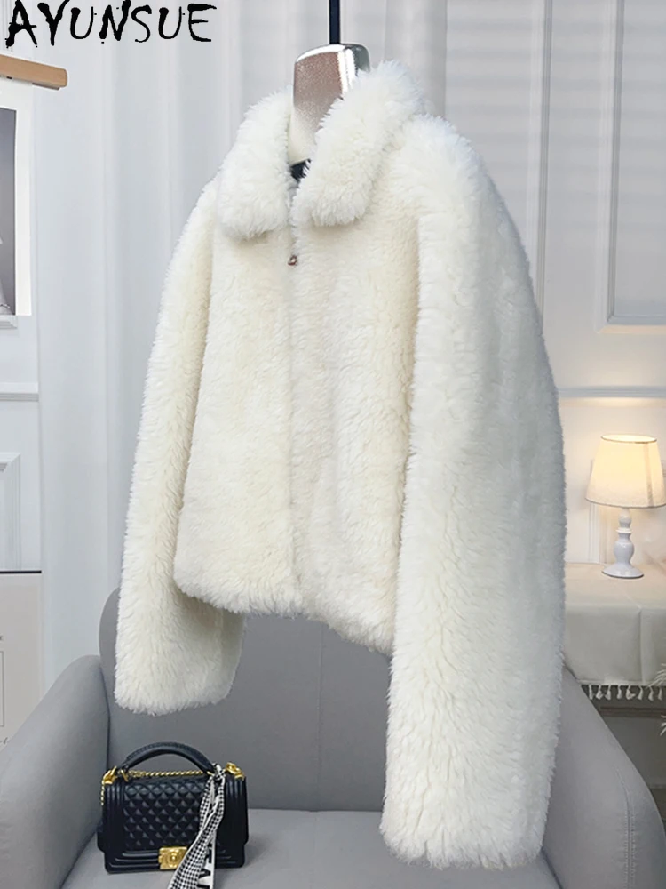 AYUNSUE 100% เสื้อขนสัตว์ธรรมชาติผู้หญิง 2025 ฤดูหนาวสั้นElegant Fur Jacketเสื้อผ้าผู้หญิงแฟชั่นใหม่ในOuterwears Abrigo Mujer