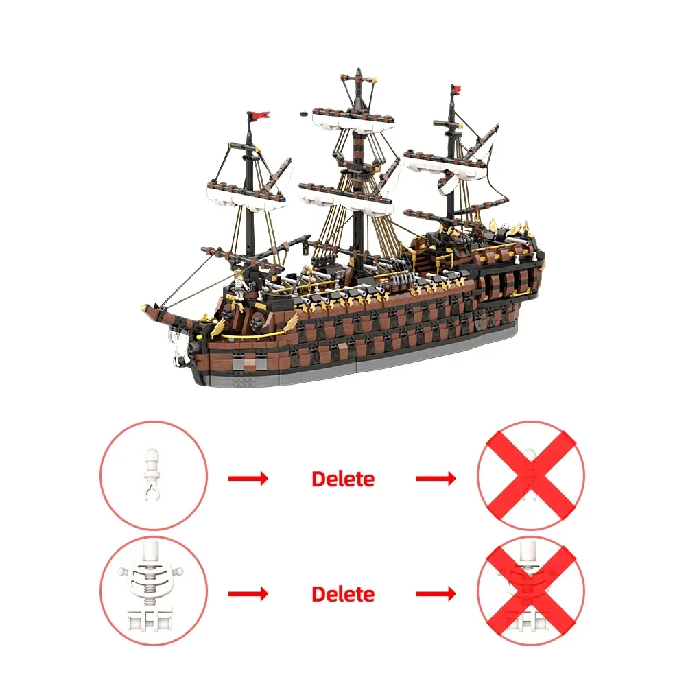 Gobricks Moc سفينة القراصنة اللبنات لعبة فانتوم راقصة لتقوم بها بنفسك الطوب القراصنة المشجعين جمع وضع التجميع لعب للأطفال هدية