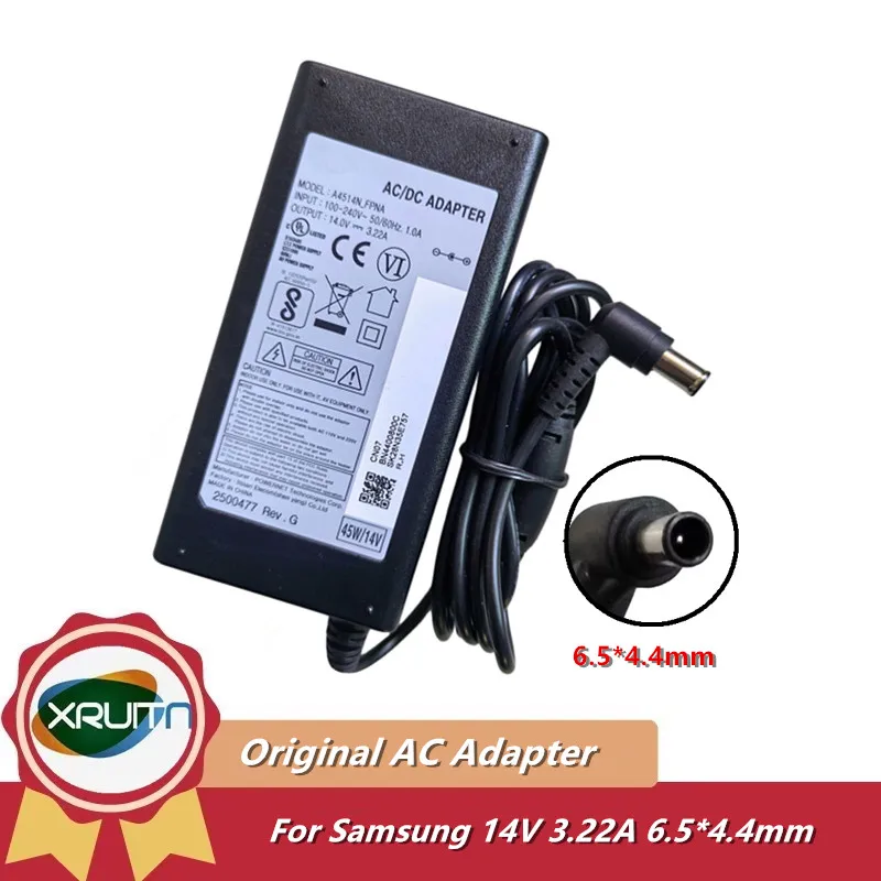 Fuente de Alimentación Original A4514N_FPNA A4514_FPNA 45W 14V 3.22A, Adaptador de CA para Samsung SyncMaster 18 19 20 22 23 24 37 Pulgadas