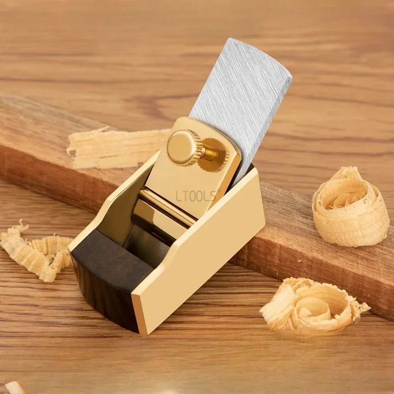 Ebony Wood Planer Flat Bottom/convex Bottom Brass Planer Handmade Thumb Short Planer Violin Musical Instrument Panel Making Tool