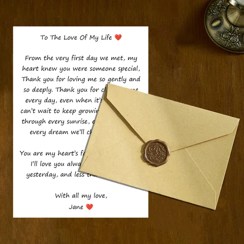 DIY Custom Valentine's Day Letters and Envelopes, Friend Blessing Letters, Company Document Printing, and Mailing Letters
