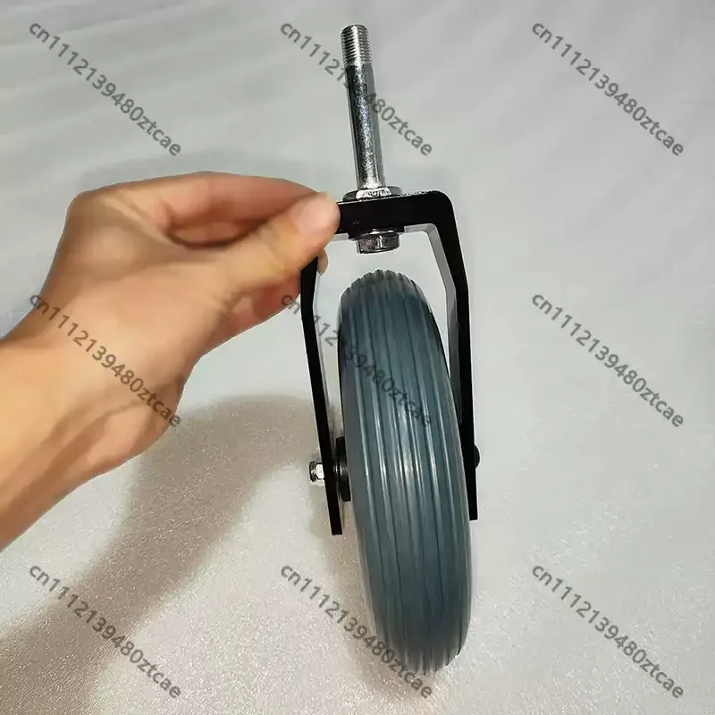 8 Inch PU Solid Caster Wheel With Fork For Office Chair & Electric Wheelchair Front Roller