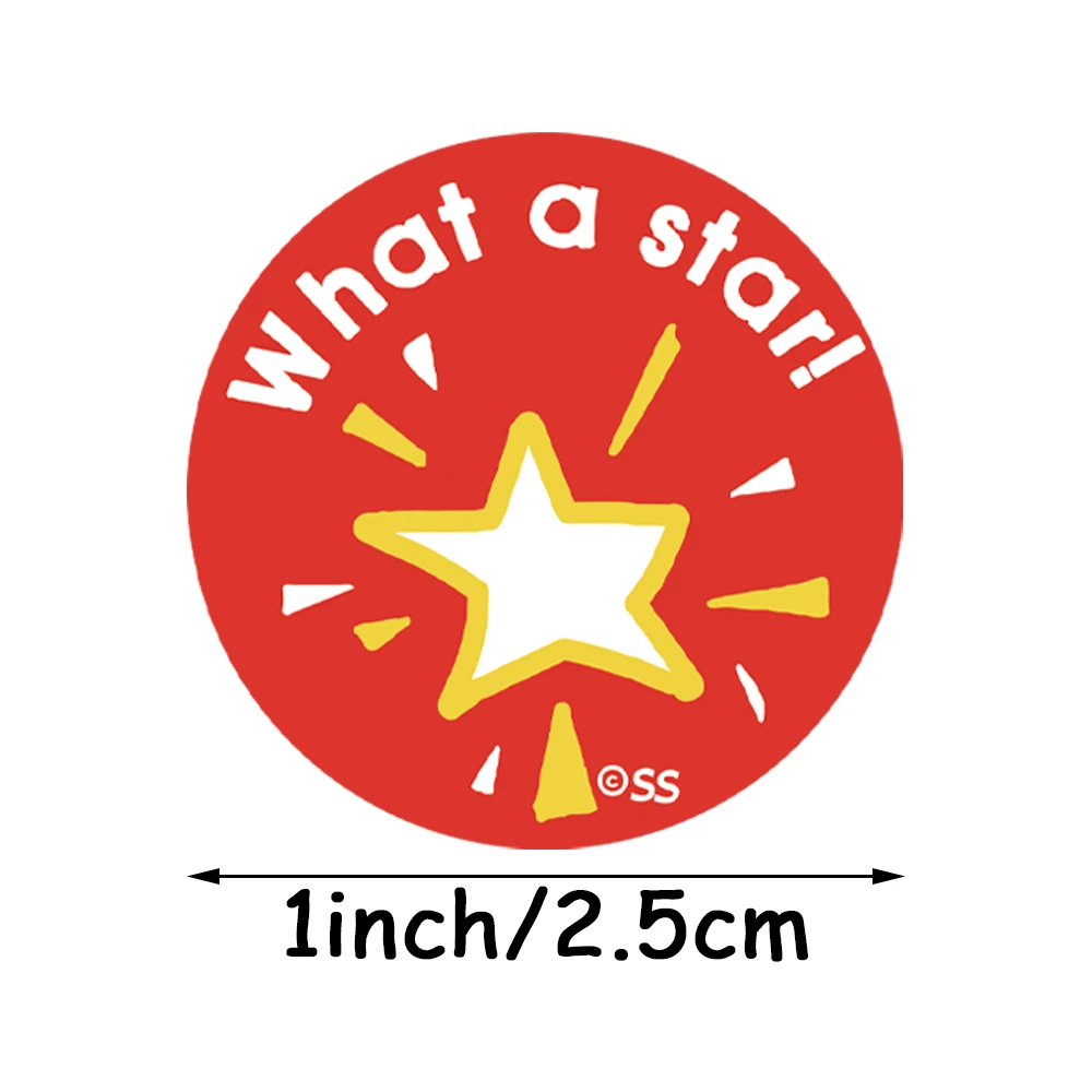 Rollo de pegatinas de recompensa y aliento para niños, sello de papel de álbum de recortes para estudiantes, profesores de escuela, papelería para niños, 500 Uds.