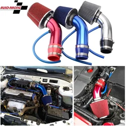 Sistema de admisión de aire frío Universal para coche de carreras, Kit de tubo de inducción Turbo de aluminio con entrada de filtro de aire cónico, 76mm, nuevo