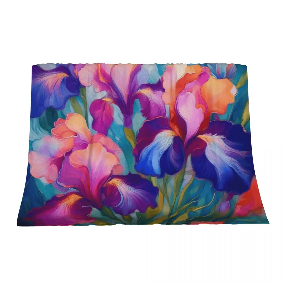 

Iris Celebration Throw Blanket Soft Plush Plaid Hairy Baby Blankets