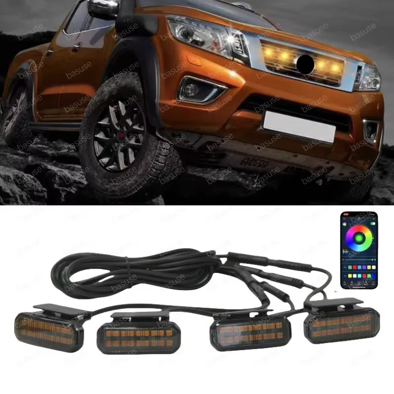 

LED Front Grille Light For Nissan Navara/Terra Car Daytime Running Light Wheel Eyebrow Lamp For Pickup Offroad 12V