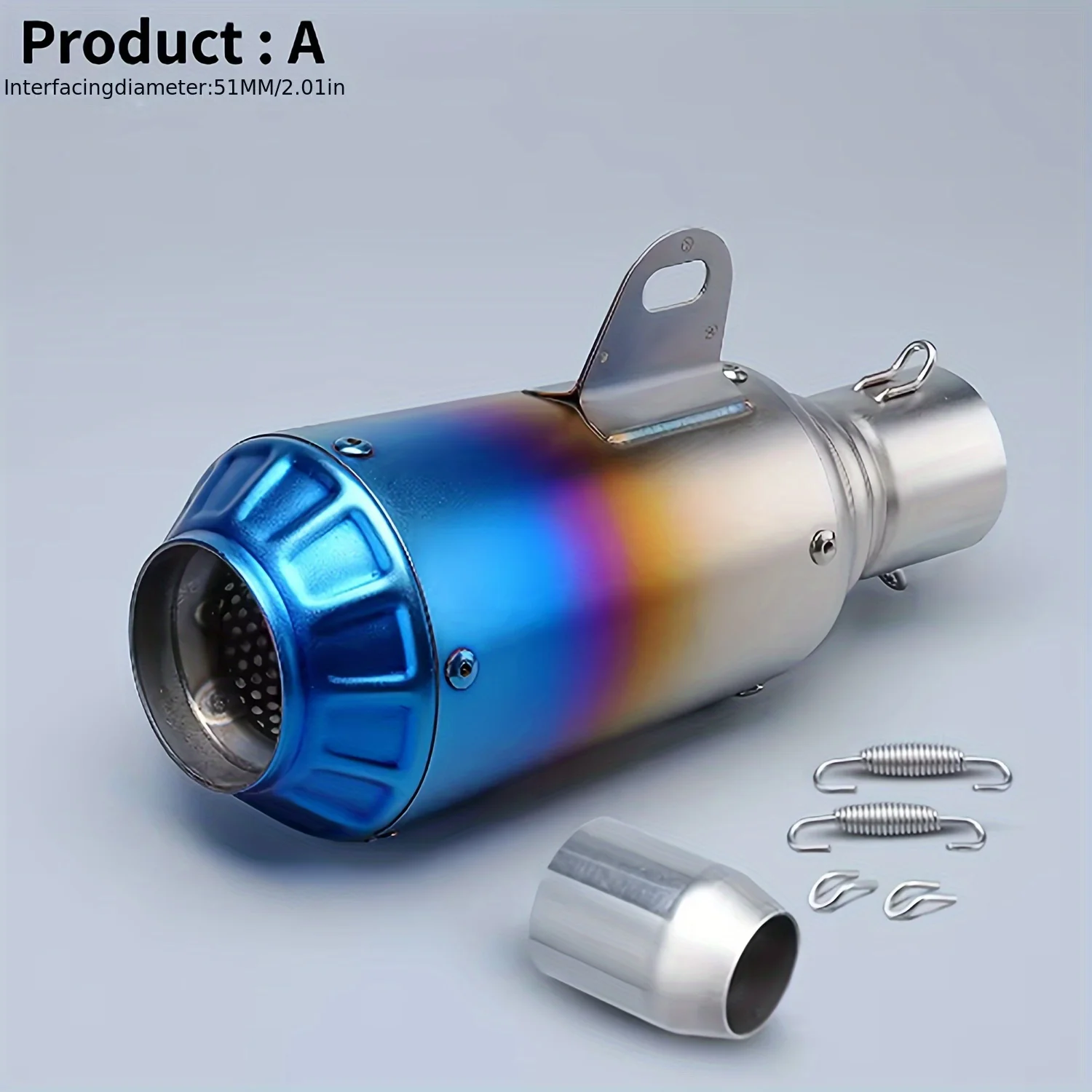 

Универсальная выхлопная труба мотоцикла 51 мм, подходит для Z900 DUKE 250 RC390 для NINJA 250 CB 300 и т. д.