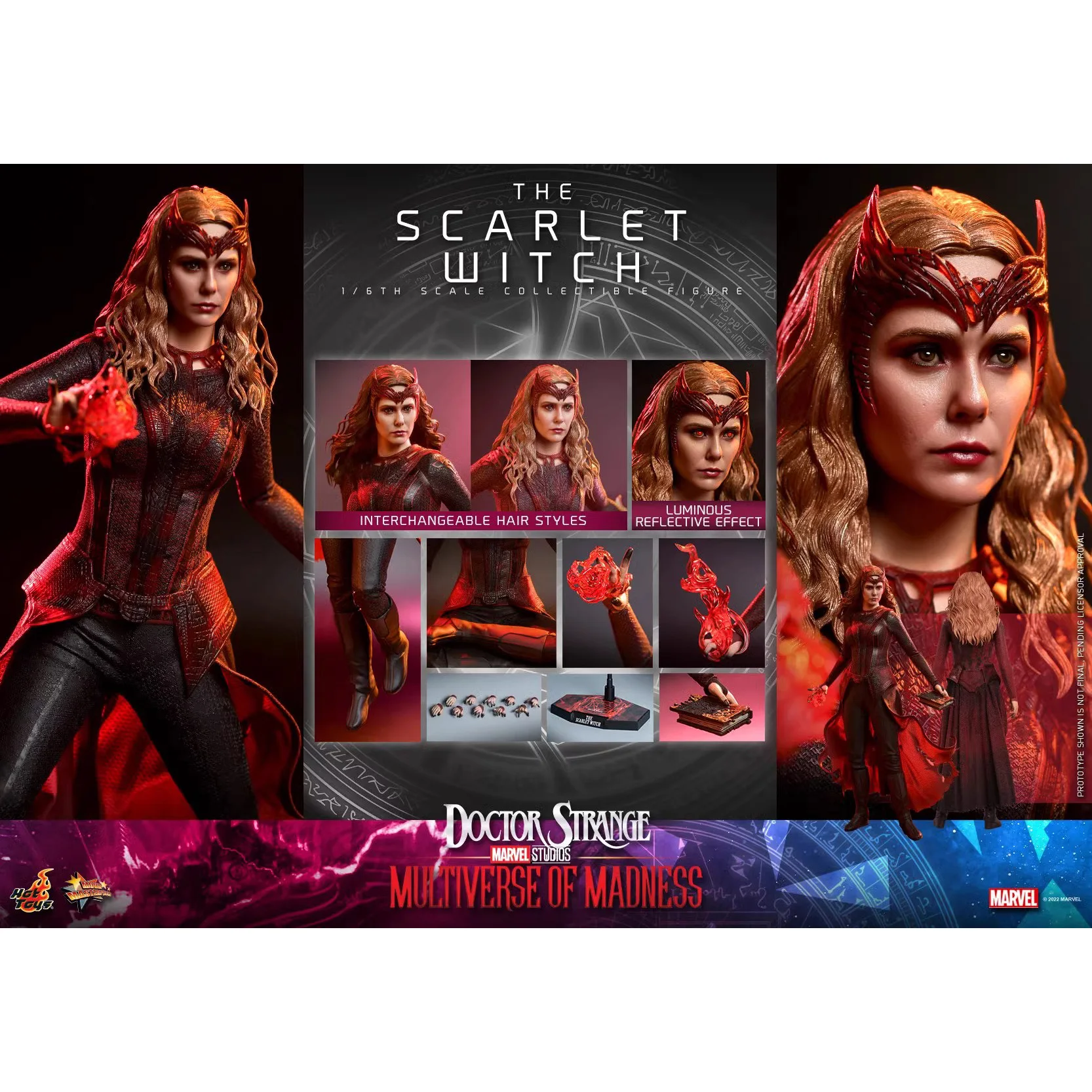 In Stock 100% Original HOTTOYS HT MMS652 MMS653 Scarlet Witch Wanda 1/6 Movie Character Model Art Collection Toy Gift