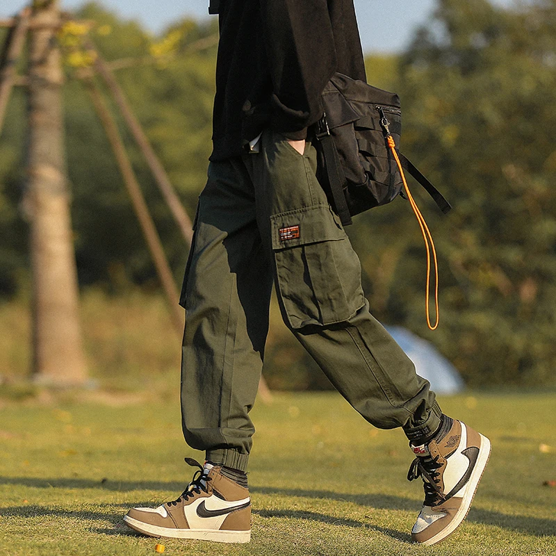 

Military een Workwear Pants Men's American Retro Cuffed Casual Pants Spring Autumn Sle Youthful Loose Fit Faion Brand