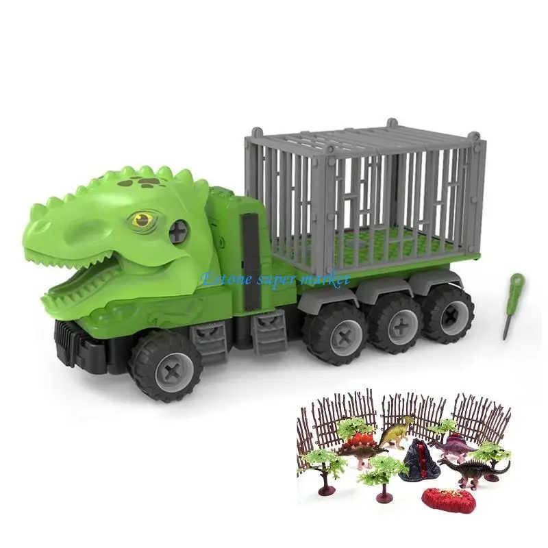 090B キッズ恐竜型プルバックカーセット 男の子/女の子用 誕生日プレゼント 6-8歳用 クリエイティブな退屈を和らげるゲーム Vehi