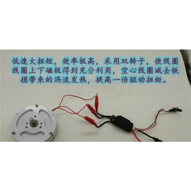 Quality Guarantee 100W Mini Disc Coreless Generator Permanent Magnet Brushless Motor Double Rotor