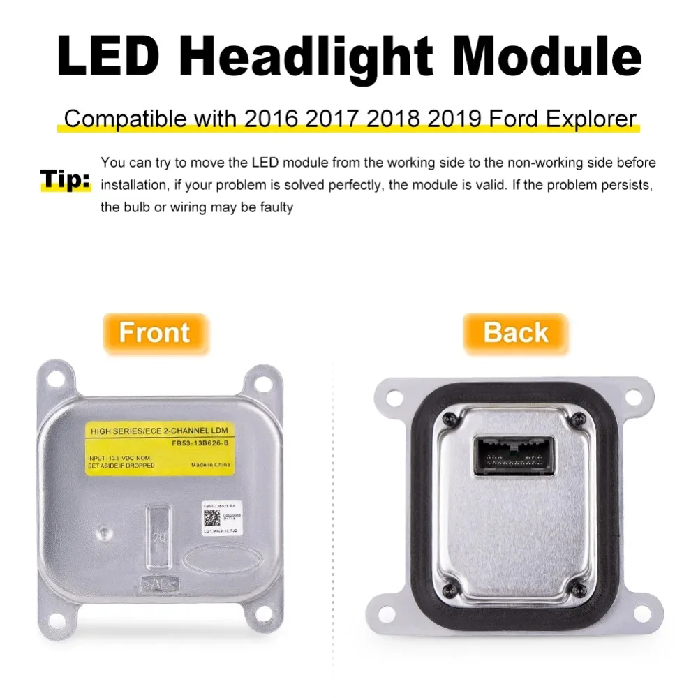FB53-13B626-B FB5Z-13C788-B Headlight Module for Ford Explorer 2016 2017 2018 2019 Headlight Controller Part Headlight ballasts