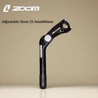 ZOOM MTB Bicycle Adjustable Stem Quill-Stem Riser Aluminum Alloy Handlebar Stem 25.4mm Folding Road Bike Stem Front Fork Stem