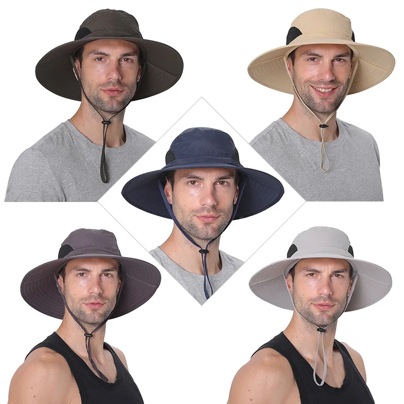 

Outdoor Quick-drying Sun Protection Camping Hiking Caps Summer Folding Fishing Cap Women Men's Sunshade Cap Anti-UV Sun Hat