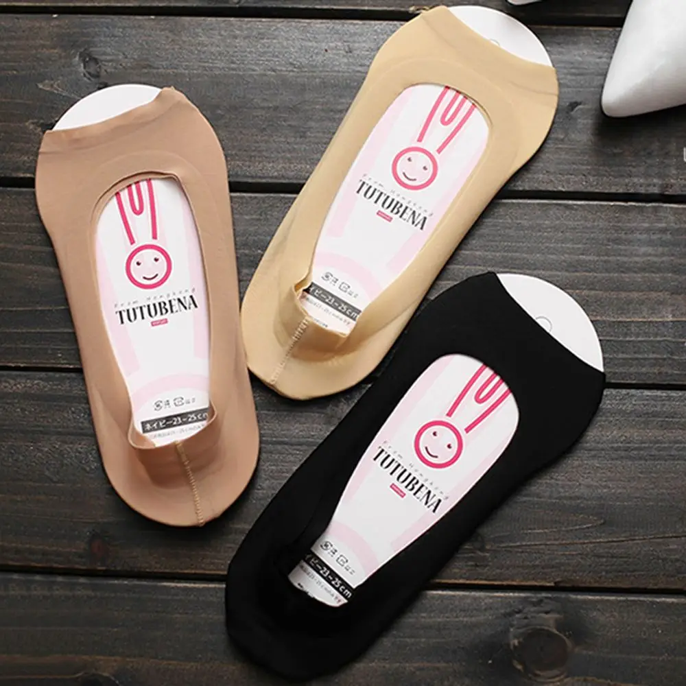 جوارب نسائية غير مطروقة، جوارب لأصابع القدم، جوارب على شكل قارب، جوارب على شكل فم السمكة، جوارب نسخة غير مرئية #3