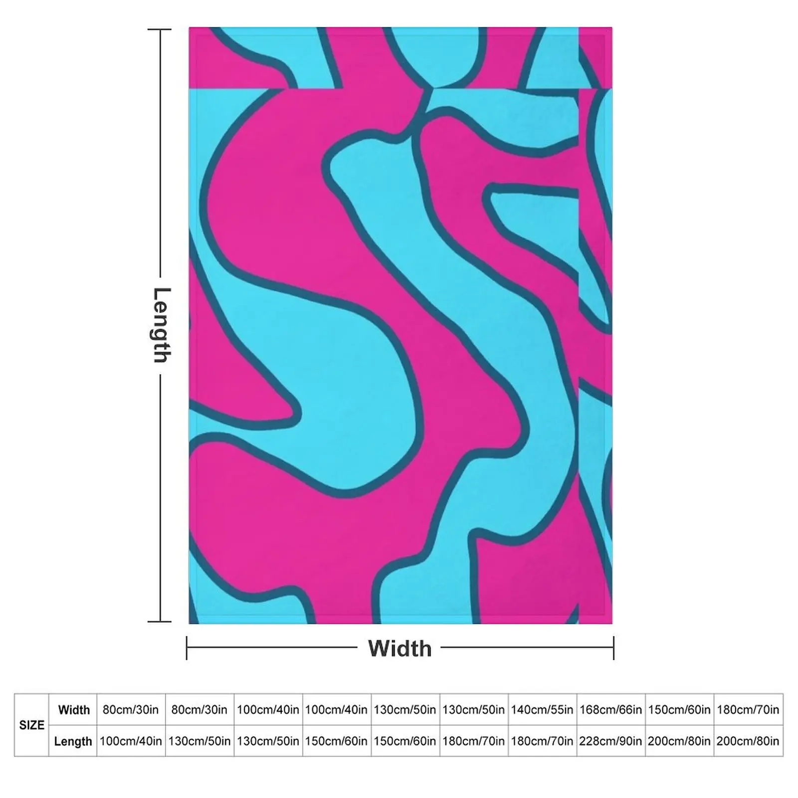Pink Teal Turquoise Bold Abstract Art Minimalist Painting Throw Blanket couch cozy soft plush fuzzy picnic outdoor blanket