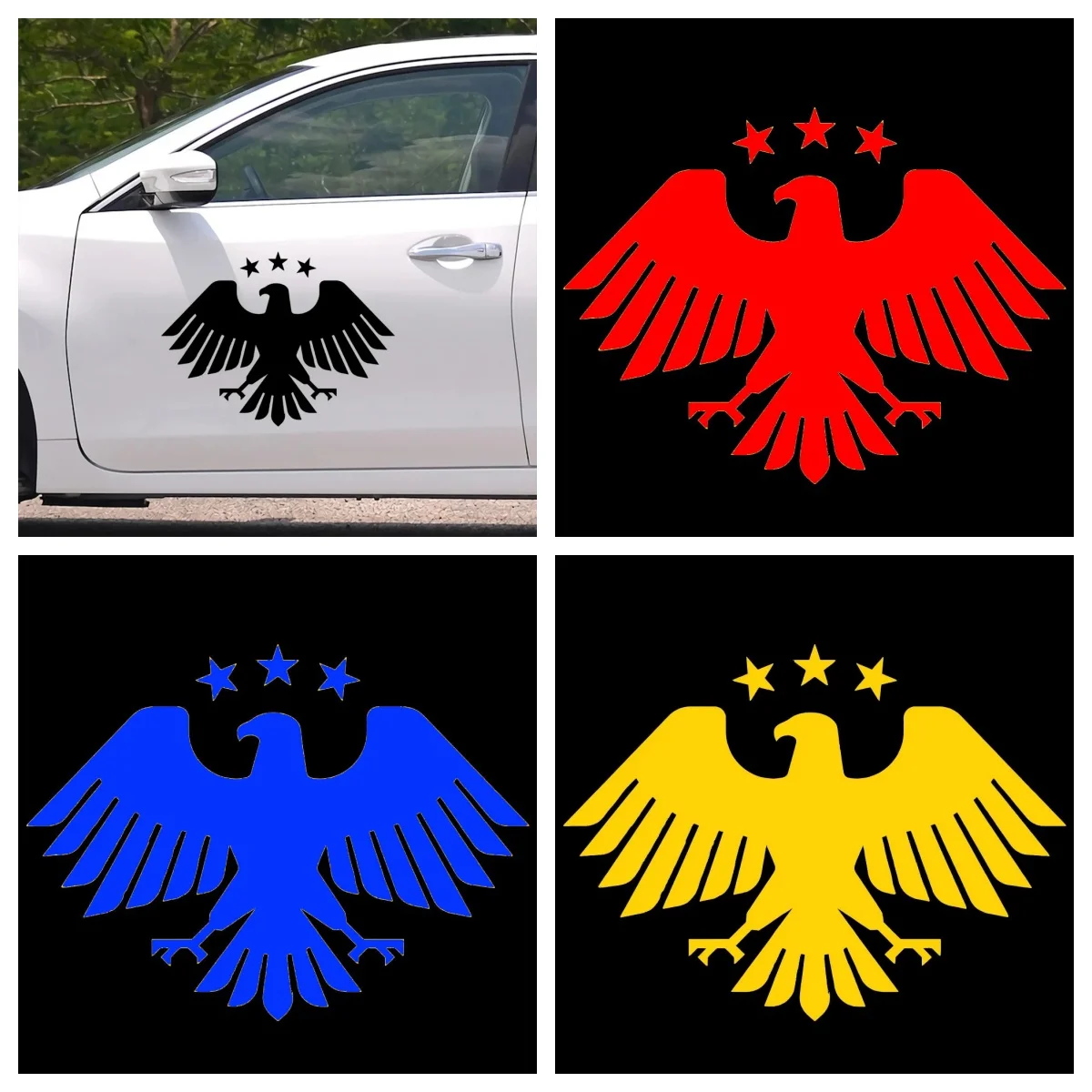 

PVC Eagle Sticker Decal - Waterproof Bumper, Rear Window, Laptop, Motorcycle, Wall Decoration