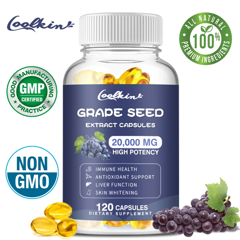 

Natural Grape Seed Extract - Anti-oxidation, Anti-aging, Promote Skin Health, Reduce Wrinkles