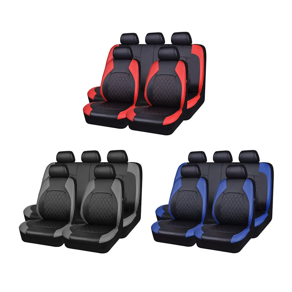 

9Pcs Car Rear Backrest Cushion Full Protector Cover For Car SUV Vehicle Seat Cover Front Seat Headrest Auto Interior Accessories