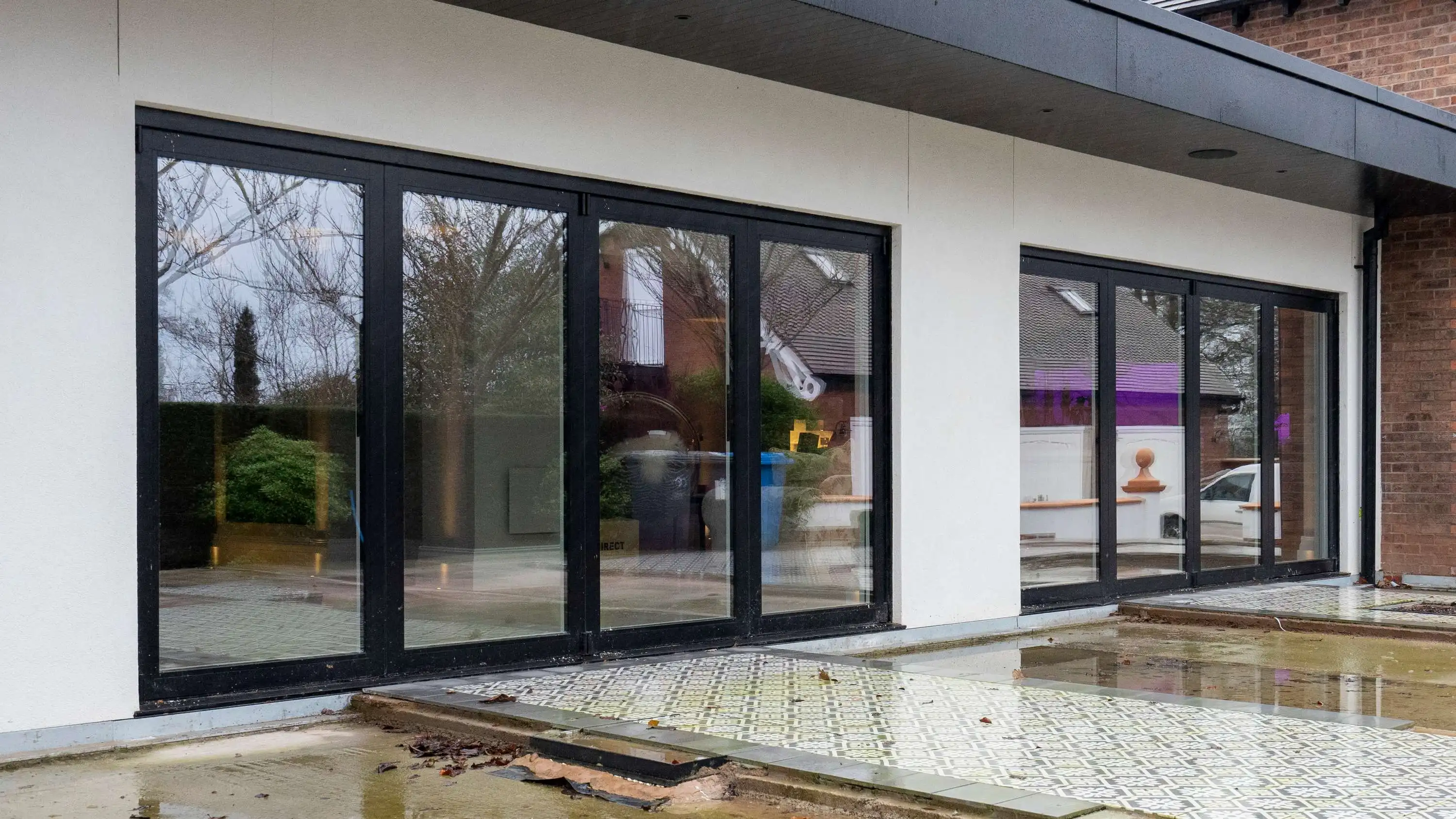 

Villa Thermal Break Aluminum Glass Door Double Glazed Metal Narrow Frame Patio Bifold Doors Accordion Type Bi Folding Door