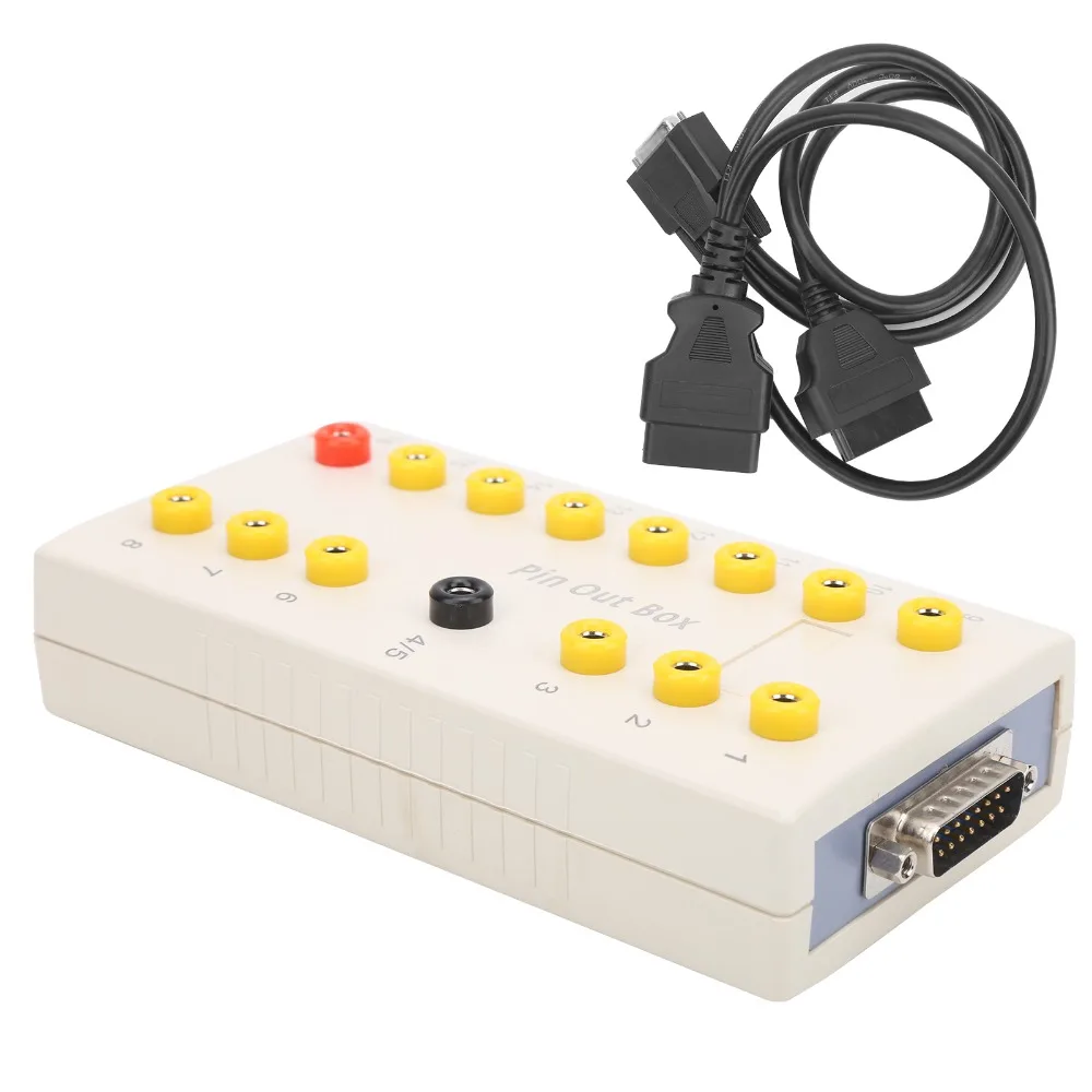 ABS OBD2 Pin Out Box Side DB15 Expansion Port Included OBD Male-Female Cord OBD2 Diagnostic Cable No Welding