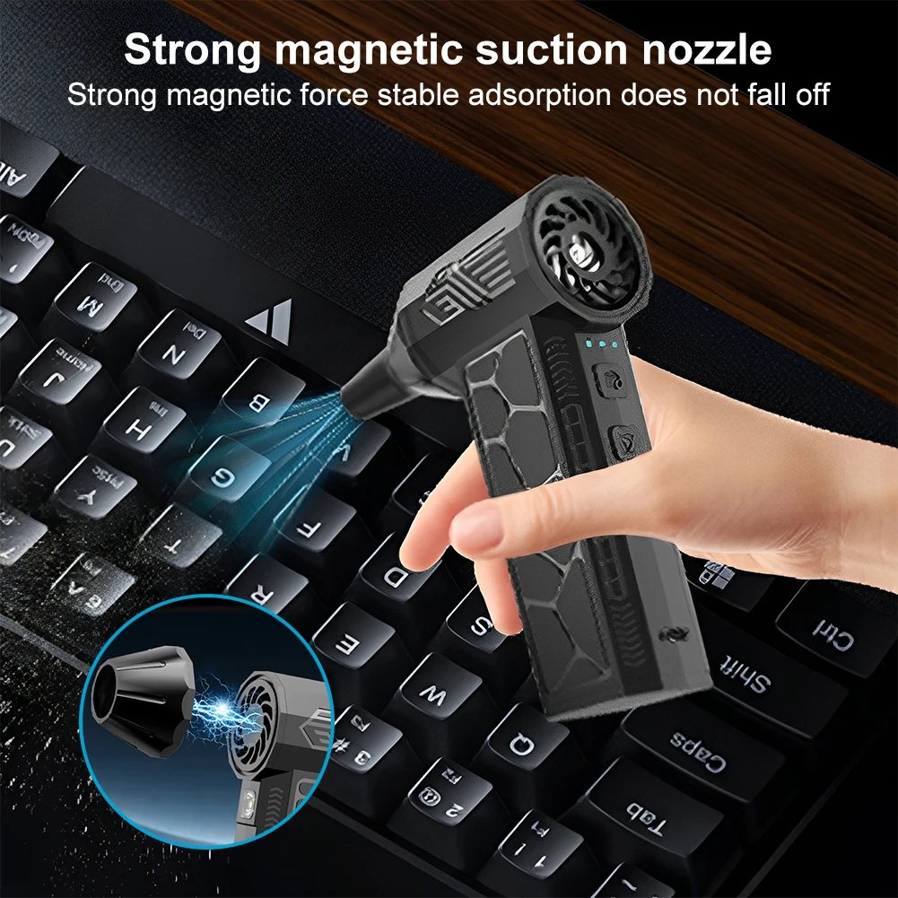 Air Blower Mini Turbo Jet Fan Turbo Violent Fan 130000 RPM Brushless Motor Turbo Violent Fan 50m/s Handheld Duct Fan for PC