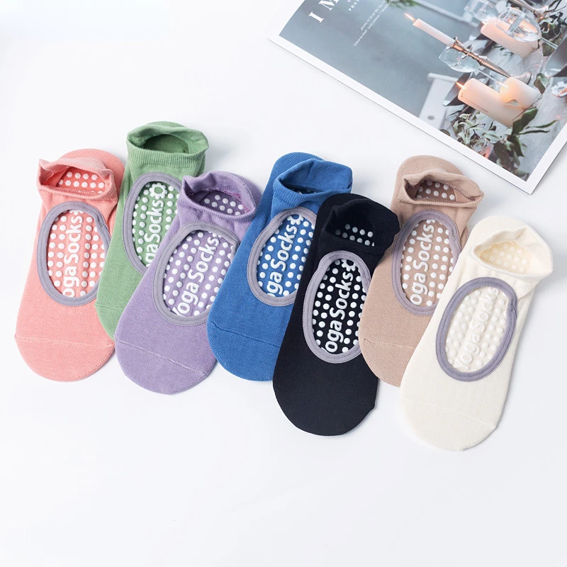 

New Cotton Breathable Short Yoga Socks Pilates Socks Anti-slip Professional Sports Socks Indoor Gym Dance Fitness Floor Socks