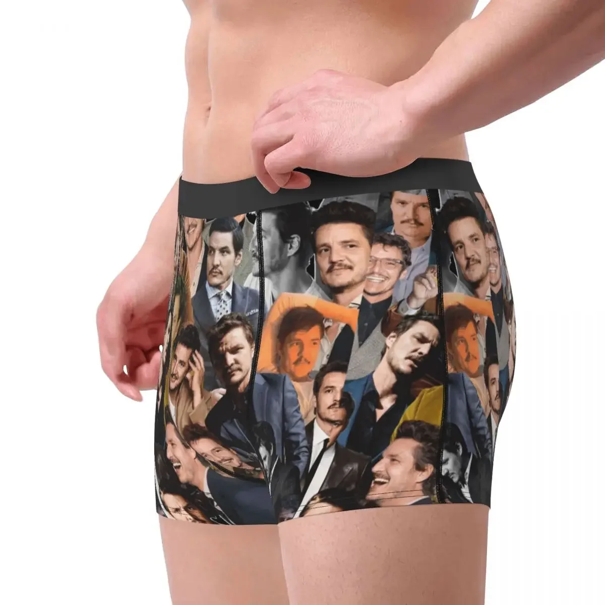 Men Pedro Pascal Collage Actor Movie Underwear Humor Boxer Briefs Shorts Panties Male Breathable Underpants