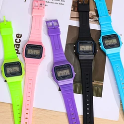 Moda f91w pulseira de silicone relógio masculino led relógios digitais para mulher esportes militar relógios de pulso vintage relógio eletrônico