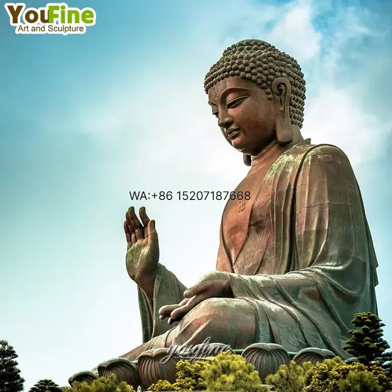 Wmwmnu for Famous Great Large Metal Religious Sculpture Bronze Buddha Sitting Statue for Tourism