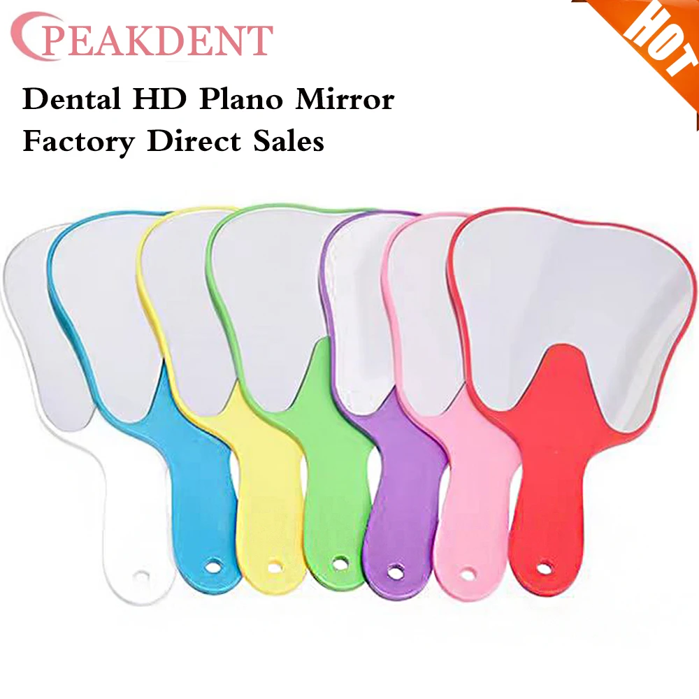 1pcs Tooth Shaped Mirror Handheld Unbreakable Plastic Makeup Mirror Dental Mouth Mirror Dental Accessories Dentist Gift