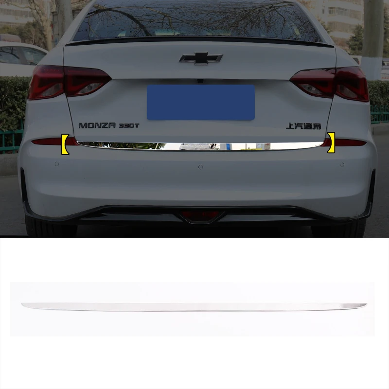 Car Rear Tailgate Strip Trims Decoration for Chevrolet Monza 2019 2020 2021 2022 2023 2024 Accessories Auto Kit Styling