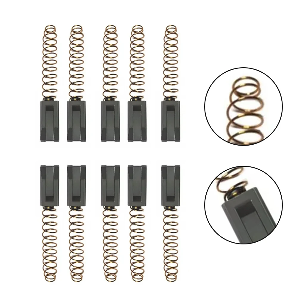 Power Tool Components Carbon Brush 10 Pcs Black Brush Springs Commonly Replaced Poorly Running Motor Wire Leads