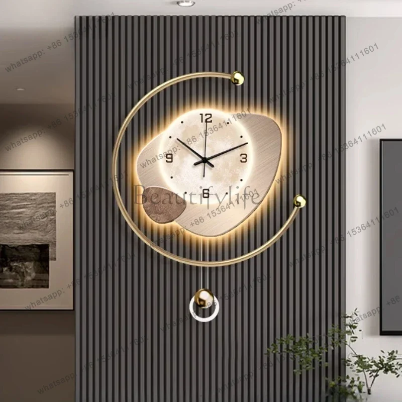 LJY Unique Artist Wall Clock Modern Led Light Silent Design Statement Piece for Living Room Office Luxury Home Art Decor