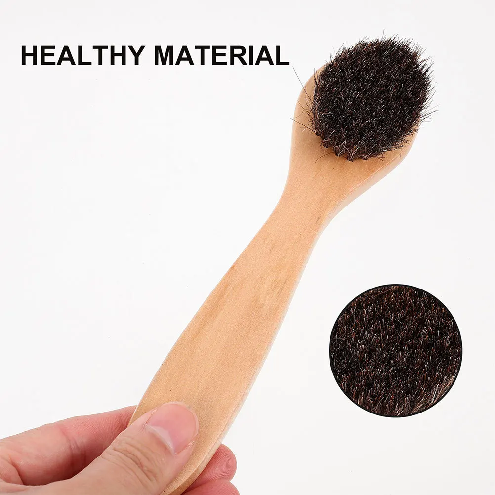 3Pcs 페이스 클리닝 브러쉬 부드러운 강모 엑스 폴리 에이 팅 페이셜 브러쉬 우드 핸들 딥 클렌징 스킨 케어 도구 남성 여성용