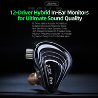 KZ ZSX Pro 5BA 1DD Hybrid Drive 10mm Dynamic Drive Unit Earphones HIFI Music Earbuds Sport Game Sport Headsets 2PIN Cable