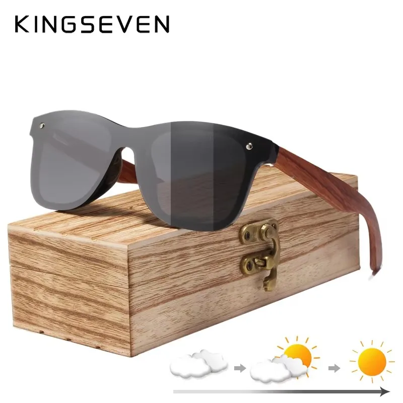 

KINGSEVEN поляризационные солнцезащитные очки для мужчин UV400 линзы уличные очки высокого качества для женщин вождение Bubinga деревянные очки унисекс