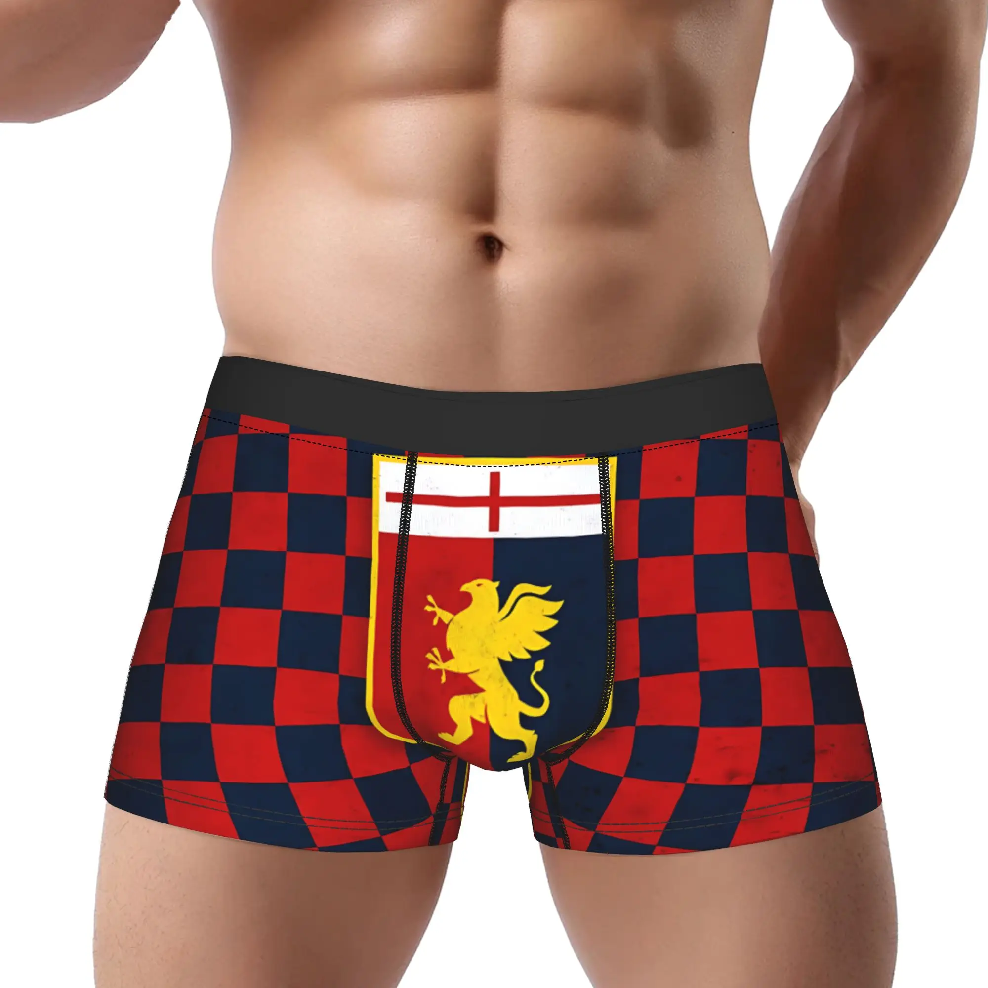 

Боксеры Genoa CFC для взрослых 18+, Genoa CFC Italy Serie A, мужские трусы, мужское нижнее белье, вентилируемые шорты, боксеры-брифы