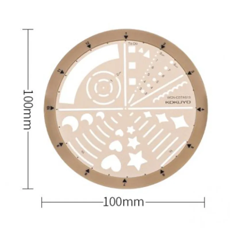 Circular Ruler Hand Ledger Marking Graphics Multifunctional Rotatable Drawing Ruler School Office Stationery Accessories Gifts