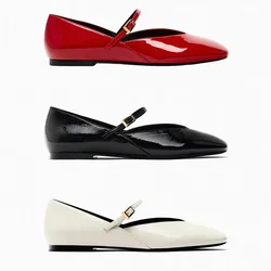 Women Fashion Round Toe Flats Shoes Lightweight Slip on Elegant Sneakers Women Comfortable Fashion Mary Jane Loafers 2024 Summer